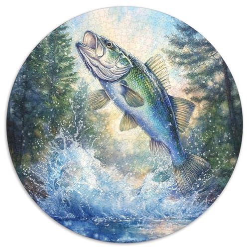 Trout Puzzle 1000-teilige Schwer Puzzle Spielzeug Lernspiel Impossible Herausforderungsspielzeug Für Erwachsene Und Kinder Ab 12 Jahren 1000pcs (67.5x67.5cm) von KKOLASXZE