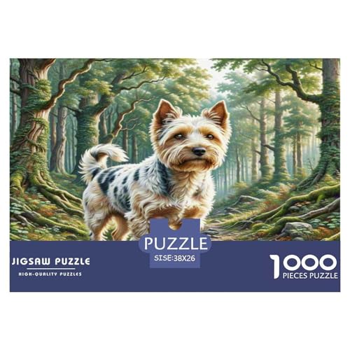 Tschechischer Terrier Puzzle 1000 Teile Schwer Puzzle Spielzeug Pädagogisches Spiel Impossible Herausforderungsspielzeug Für Erwachsene Und Kinder Ab 12 Jahren 38x26cm/1000pcs von KKOLASXZE
