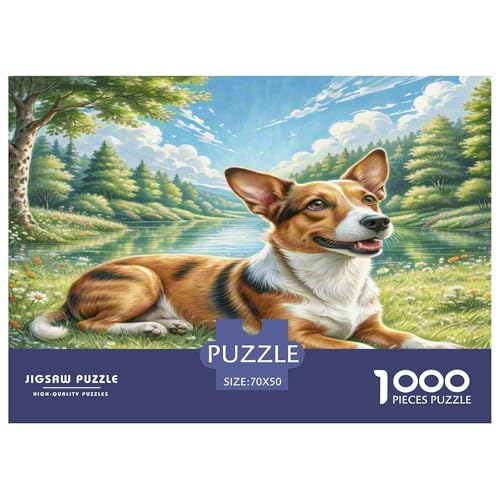 Tschechischer Terrier Puzzle 1000-teilige Schwer Puzzle Spielzeug Pädagogisches Spiel Impossible Herausforderungsspielzeug Für Erwachsene Und Kinder Ab 12 Jahren 70x50cm/1000pcs von KKOLASXZE
