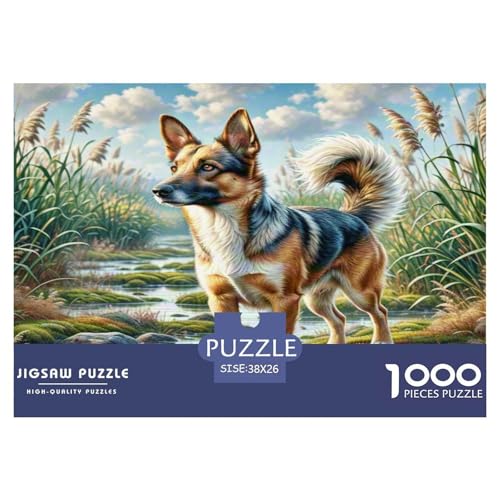 Tschechischer Terrier Puzzles 1000 Teile Schwer Puzzle Spielzeug Lernspiel Impossible Herausforderungsspielzeug Für Erwachsene Kinder 38x26cm/1000pcs von KKOLASXZE