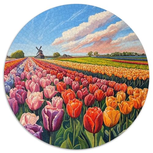 Tulip Puzzles 1000-teilige Schwer Puzzle Spielzeug Lernspiel Impossible Herausforderungsspielzeug Für Erwachsene Kinder 1000pcs (67.5x67.5cm) von KKOLASXZE