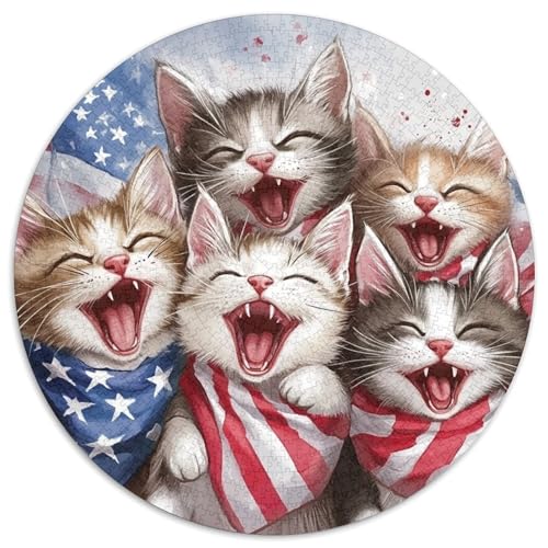 USA Shorthair Puzzles 1000 Teile Schwer Puzzle Spielzeug Lernspiel Impossible Herausforderung Spielzeug Für Erwachsene Kinder 1000pcs (67.5x67.5cm) von KKOLASXZE
