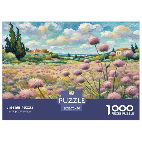 Verbena Puzzle 1000-teilige Schwer Puzzle Spielzeug Lernspiel Impossible Herausforderungsspielzeug Für Erwachsene Kinder 70x50cm/1000pcs von KKOLASXZE