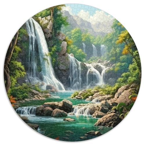 Waterfall Puzzles 1000 Teile Schwer Puzzle Spielzeug Lernspiel Impossible Herausforderungsspielzeug Für Erwachsene Und Kinder Ab 14 Jahren 1000pcs (67.5x67.5cm) von KKOLASXZE