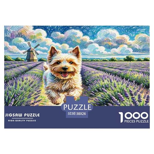 Weich beschichteter Weizenterrier Puzzle 1000 Teile Schwer Puzzle Spielzeug Pädagogisches Spiel Impossible Herausforderung Spielzeug Für Erwachsene Und Kinder in Bewährter 38x26cm/1000pcs von KKOLASXZE