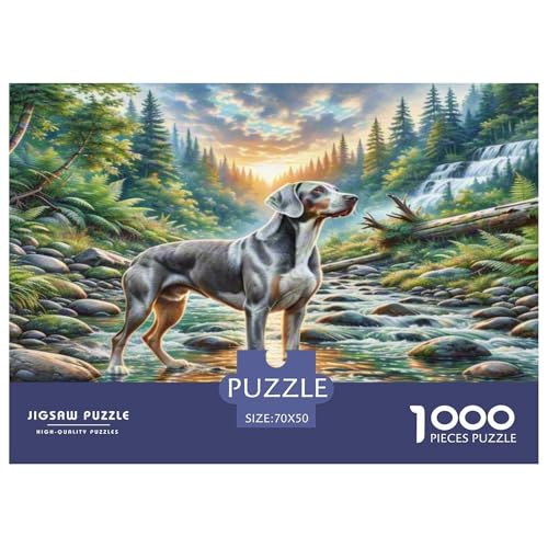 Weimaraner Puzzle 1000 Teile Schwer Puzzle Spielzeug Pädagogisches Spiel Impossible Herausforderungsspielzeug Für Erwachsene Und Kinder in Bewährter 70x50cm/1000pcs von KKOLASXZE