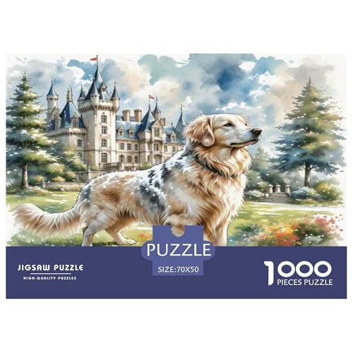 Weimaraner Puzzles 1000 Teile Schwer Puzzle Spielzeug Lernspiel Impossible Herausforderung Spielzeug Für Erwachsene Und Kinder Ab 14 Jahren 70x50cm/1000pcs von KKOLASXZE
