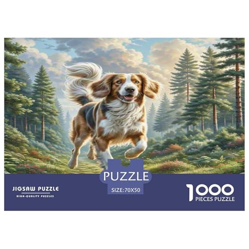 Welischer Springer Spaniel Puzzle 1000 Teile Schwer Puzzle Spielzeug Pädagogisches Spiel Impossible Herausforderungsspielzeug Für Erwachsene Und Kinder in Bewährter 70x50cm/1000pcs von KKOLASXZE