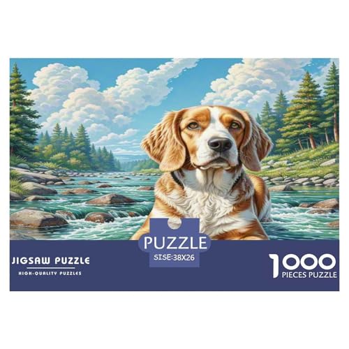 Welischer Springer Spaniel Puzzles 1000 Teile Schwer Puzzle Spielzeug Lernspiel Impossible Herausforderungsspielzeug Für Erwachsene Kinder 38x26cm/1000pcs von KKOLASXZE