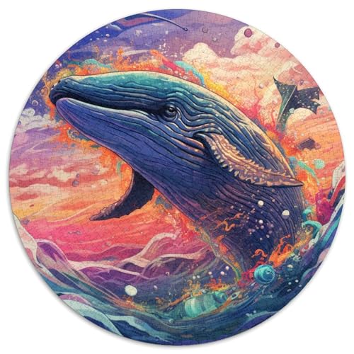 Whale Dance Colourful Art Puzzle 1000 Teile Schwer Puzzle Spielzeug Pädagogisches Spiel Impossible Herausforderung Spielzeug Für Erwachsene Und Kinder Ab 12 Jahren 1000pcs (67.5x67.5cm) von KKOLASXZE
