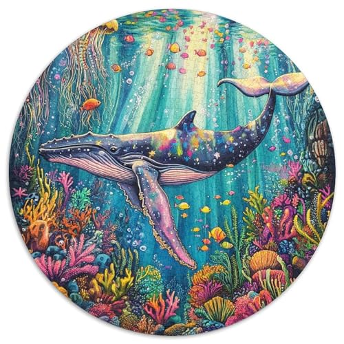 Whale Puzzle 1000 Teile Schwer Puzzle Spielzeug Pädagogisches Spiel Impossible Herausforderung Spielzeug Für Erwachsene Kinder 1000pcs (67.5x67.5cm) von KKOLASXZE