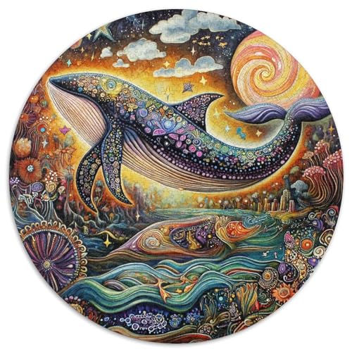 Whale Puzzles 1000-teilige Schwer Puzzle Spielzeug Lernspiel Impossible Herausforderungsspielzeug Für Erwachsene Kinder 1000pcs (67.5x67.5cm) von KKOLASXZE