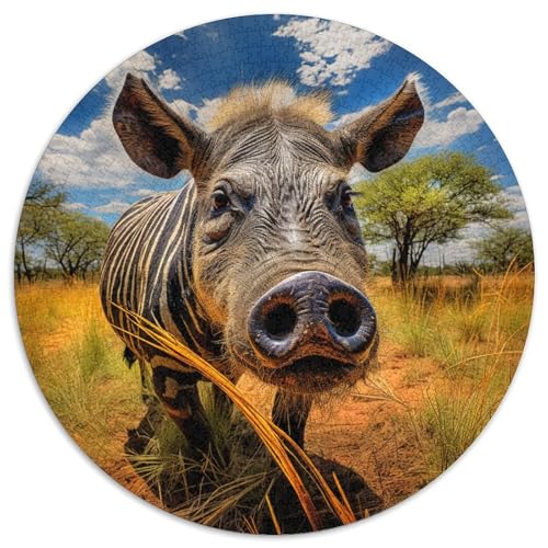 Wild Boar Puzzle 1000-teilige Schwer Puzzle Spielzeug Lernspiel Impossible Herausforderung Spielzeug Für Erwachsene Und Kinder Ab 12 Jahren 1000pcs (67.5x67.5cm) von KKOLASXZE
