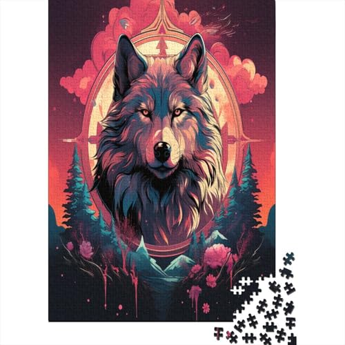Wolf Puzzle 1000 Teile - Puzzle Für Erwachsene, Puzzle, Puzzlespiel Erwachsenen Puzzlespiel Puzzel 1000pcs (75x50cm) von KKOLASXZE