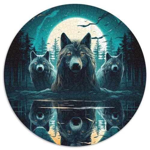 Wolf Puzzle 1000 Teile Schwer Puzzle Spielzeug Lernspiel Impossible Herausforderung Spielzeug Für Erwachsene Kinder 1000pcs (67.5x67.5cm) von KKOLASXZE