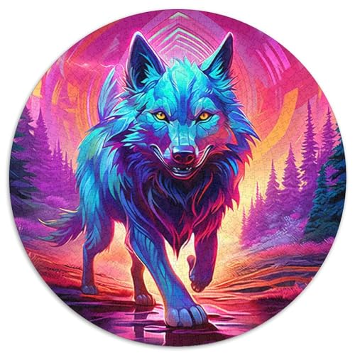 Wolf Puzzle 1000 Teile Schwer Puzzle Spielzeug Lernspiel Impossible Herausforderungsspielzeug Für Erwachsene Kinder 1000pcs (67.5x67.5cm) von KKOLASXZE