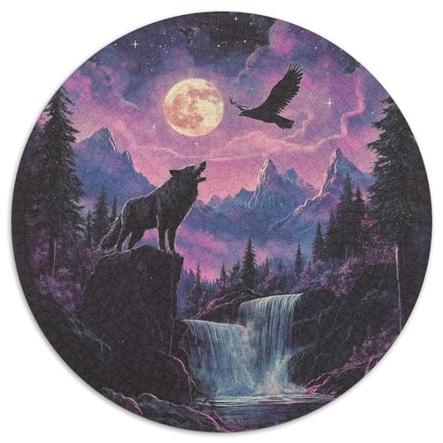 Wolf Puzzle 1000 Teile Schwer Puzzle Spielzeug Pädagogisches Spiel Impossible Herausforderungsspielzeug Für Erwachsene Kinder 1000pcs (67.5x67.5cm) von KKOLASXZE