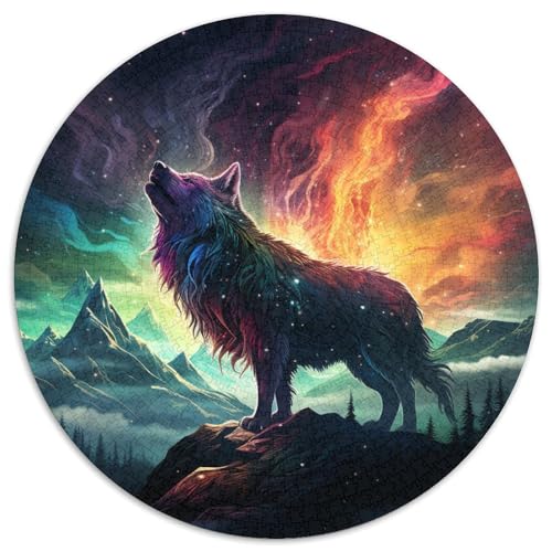 Wolf Puzzle 1000-teilige Schwer Puzzle Spielzeug Lernspiel Impossible Herausforderung Spielzeug Für Erwachsene Kinder 1000pcs (67.5x67.5cm) von KKOLASXZE