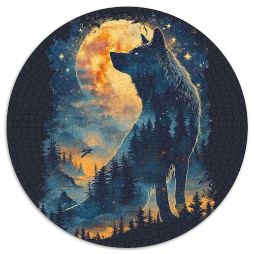 Wolf Puzzles 1000 Teile Schwer Puzzle Spielzeug Lernspiel Impossible Herausforderungsspielzeug Für Erwachsene Und Kinder Ab 14 Jahren 1000pcs (67.5x67.5cm) von KKOLASXZE