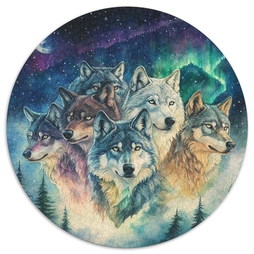 Wolf Puzzles 1000-teilige Schwer Puzzle Spielzeug Lernspiel Impossible Herausforderungsspielzeug Für Erwachsene Kinder 1000pcs (67.5x67.5cm) von KKOLASXZE