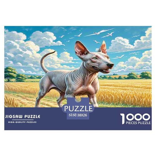 Xoloitzcuintli Puzzles 1000 Teile Schwer Puzzle Spielzeug Pädagogisches Spiel Impossible Herausforderungsspielzeug Für Erwachsene Kinder 38x26cm/1000pcs von KKOLASXZE