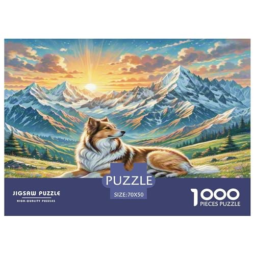 Zentralasiatischer Hirtenhund Puzzles 1000 Teile Schwer Puzzle Spielzeug Lernspiel Impossible Herausforderungsspielzeug Für Erwachsene Kinder 70x50cm/1000pcs von KKOLASXZE