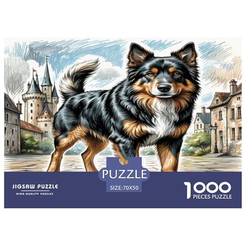 belgischer Malinois Puzzle 1000 Teile Schwer Puzzle Spielzeug Pädagogisches Spiel Impossible Herausforderung Spielzeug Für Erwachsene Kinder 70x50cm/1000pcs von KKOLASXZE