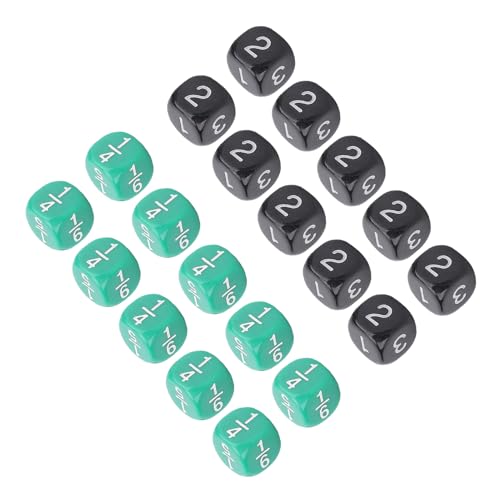 20pcs 6 -seitig -Würfel -Set Plastic Black Green Game Gaming -Würfel für Mathematikaktivität Bildungsspiel 20pcs 6 -seitig -Würfel -Set Plastic Black Green Game Gaming -Würfel für Mathematikaktivität Bildungsspiel von KKPLZZ