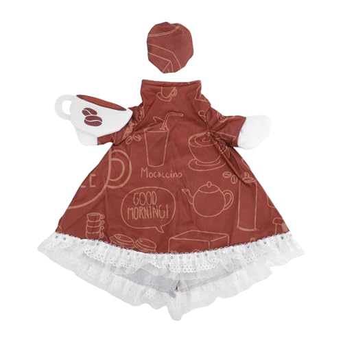 KKPLZZ Veranda Gans Outfits, Café -Gänse -Kleidung Kostüm mit Hut für 23 -Zoll -Plastikgans Statue, Rasengarten -Terrasse Dekoration von KKPLZZ