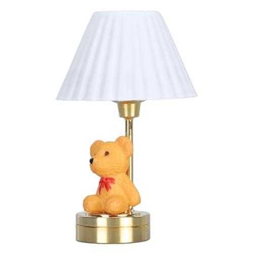 Puppenhaus-Bär Im Maßstab 1:12, Tischdekoration, Realistische LED-Lampe, Puppenhaus-Bär-Nachttischlampe von KKPLZZ