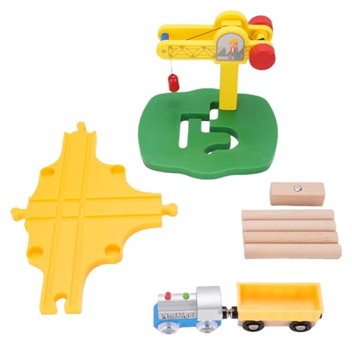 Zubehör für Holzeisenbahnschienen, Holzkran-Spielzeug, Eisenbahnschienen-Bausatz, Lernspielzeug, Vorschul-Lernspielzeug für Kinder Zubehör für Holzeisenbahnschienen, Holzkran-Spielzeug, Eisenbahnschienen-Bausatz, Lernspielzeug, Vorschul-Lernspielzeug für Kinder von KKPLZZ