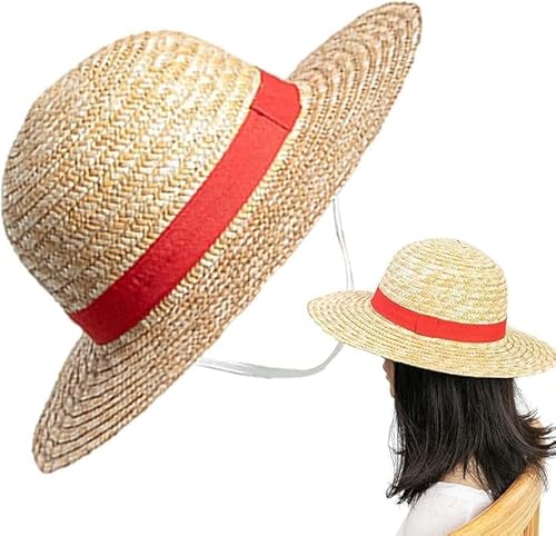 Strohhut Hut Anime-Schmuck One Piece Einheitsgröße für Erwachsene. Strohhut Sommer Outdoor Reisen Cosplay 2pcs Strohhut Hut Anime-Schmuck One Piece Einheitsgröße für Erwachsene. Strohhut Sommer Outdoor Reisen Cosplay 2pcs von KKTONGXI