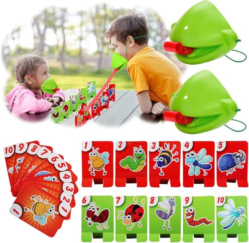 KKTONGXI Tic Tac Tongue Spiel Frosch Maske Frog Tongue Game, Frosch Catch Bugs Karten Spiel Chamäleon Familien Brettspiele Frosch Spiele, Desktop Familie Kartenspiel Erwachsene Kind KKTONGXI Tic Tac Tongue Spiel Frosch Maske Frog Tongue Game, Frosch Catch Bugs Karten Spiel Chamäleon Familien Brettspiele Frosch Spiele, Desktop Familie Kartenspiel Erwachsene Kind von KKTONGXI