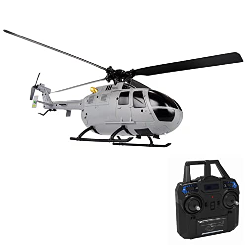 KKnoon Helikopter RTF Hubschrauber ferngesteuert Indoor Outdoor Flugzeug Geschenk für Anfänger Kinder Erwachsene，2.4 Ghz Spielzeug,Grau von KKnoon
