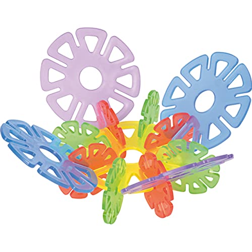 KL-Toys Steckblumen transparent / 640 Teile inkl. praktischer Aufbewahrungsbox / Durchmesser: 3,8 und 6,3 cm / Material: Kunststoff / für Kinder ab 3 Jahren von KL-Toys