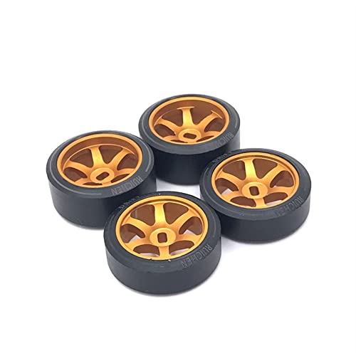 1/28 25 mm Drift-Reifen Metallfelge für 284131 K969 K979 K989 P929 Mini-Z 1:28 RC Autoteile (Giallo) von KLAPR