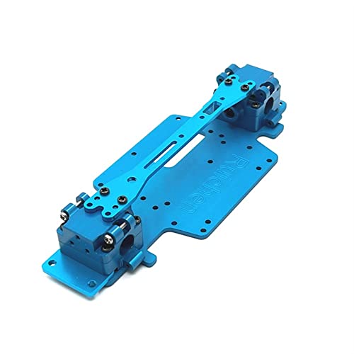 1/28 284131 K979 K989 K999 RC Auto, Metall-Upgrade-Zubehör, modifiziertes Getriebe, Bodenplatte, Doppeldeck, Montage (Blau) von KLAPR