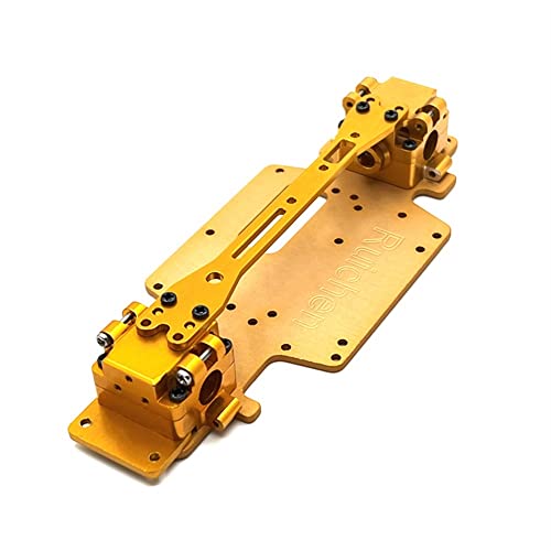 1/28 284131 K979 K989 K999 RC Auto, Metall-Upgrade-Zubehör, modifiziertes Getriebe, Bodenplatte, Doppeldeck, Montage (Gold) von KLAPR