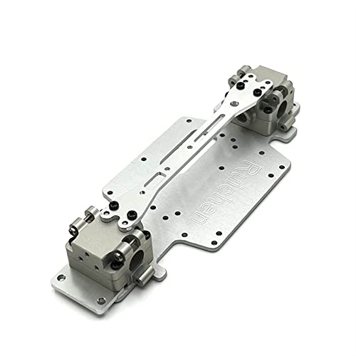 1/28 284131 K979 K989 K999 RC Auto, Metall-Upgrade-Zubehör, modifiziertes Getriebe, Bodenplatte, Doppeldeck, Montage (Silber) von KLAPR