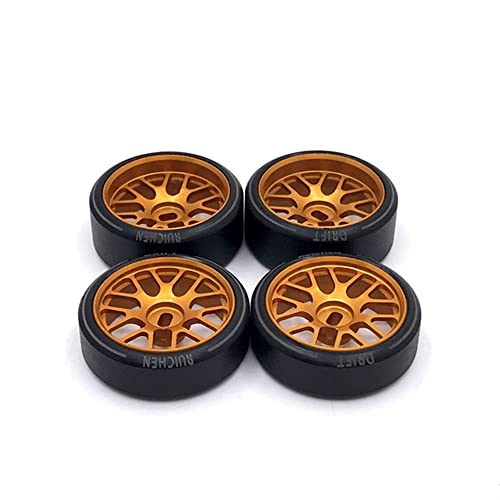 27 mm Drift-Räder für 1/28 K969 K979 K989 K999 P929 P939 284131 Iw04m Iw02 Rm02 Rm03 Dgawd MINI-Q RC Autoteile (Giallo) von KLAPR