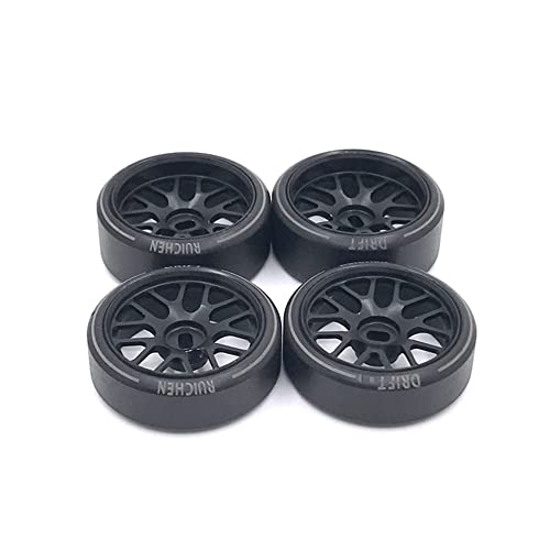 27 mm Drift-Räder für 1/28 K969 K979 K989 K999 P929 P939 284131 Iw04m Iw02 Rm02 Rm03 Dgawd MINI-Q RC Autoteile (Nero) von KLAPR