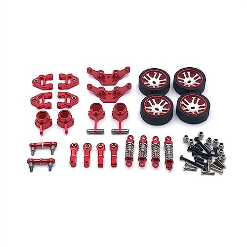 Für 1/28 284131 K979 K989 K999 RC Teile Upgrade-Kit inkl. Reifen, Absorber, Wipparm usw. (Rosso) von KLAPR