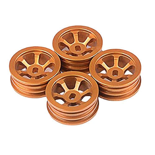 Für 1:28 RC Auto K969 K979 K989 K999 P929 P939 Metall verbesserte Rad-Modellauto-Teile (Gold) von KLAPR
