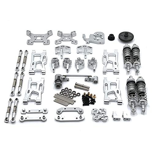 Für 144001 144010 124017 124019 124007 RIaarIo XDKJ-001 XDKJ-006 AM-X12 Metall-Upgrade-Teile-Kit RC Car OP Zubehör (Silber) von KLAPR