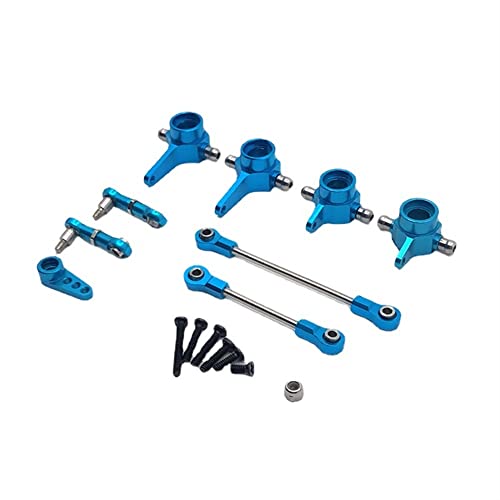 Für 284131 K969 K979 K989 K999 P929 P939 Metall modifizierte Teile RC Autos, verbesserte Lenkschale, Spurstange, Lenkarm (blau) von KLAPR