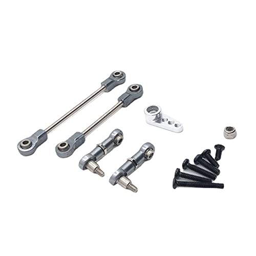 Für 284131 K969 K979 K989 K999 P929 P939 RC Automotive Allgemeine modifizierte Metallteile Upgrade Stange, Lenkstange, Lenkarm (Grigio) von KLAPR