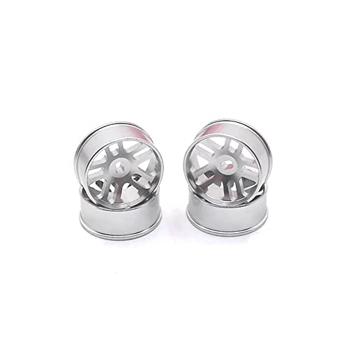 Für 284131 K969 K989 P929 Mini-Q RC Automobil-Metall-Upgrade-Zubehör, modifiziertes Drift-Rad, 4er-Set (Silber) von KLAPR