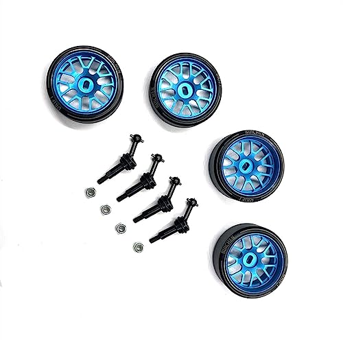 Für WLtoys 284131 K969 K979 K989 K999 P929 P939 RC Auto Metall Upgrade Teile Nabe Reifen CVD High Speed Drift (Blau) von KLAPR