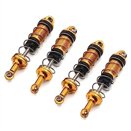 KLAPR 4 Stück Metall-Dämpfer für 16101 16102 16103 1/16 RC Autoteile Zubehör (Giallo) von KLAPR