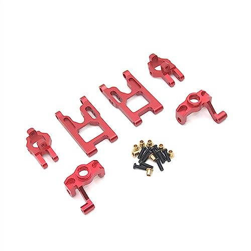 KLAPR Für 1/12 12423 12428 12427 FY-03 Q39 RC Autoteile Metall Upgrade Lenkbecher Vorderschwingarm Set (Rosso) von KLAPR